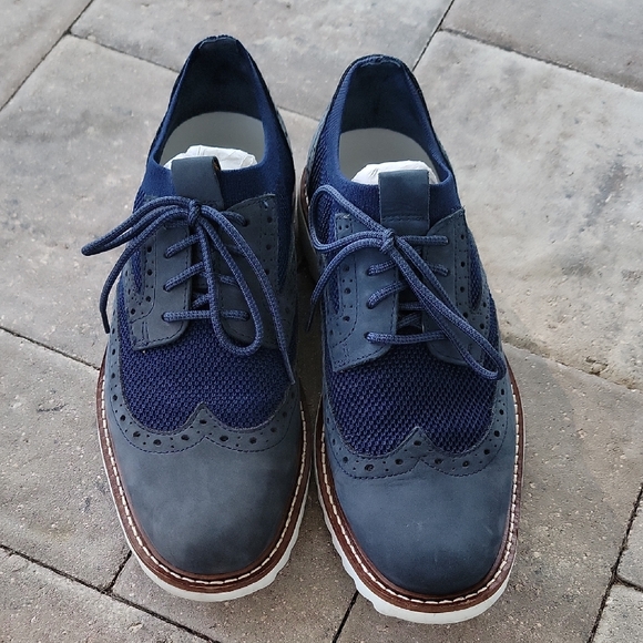 Johnston & Murphy Other - J. Murphy Duncan Wingtip Navy Knit Oxford Sz 9